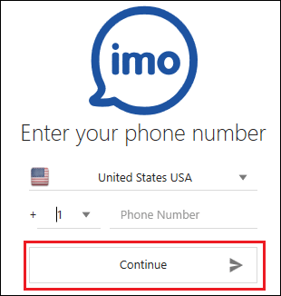 Enter the phone number and select country